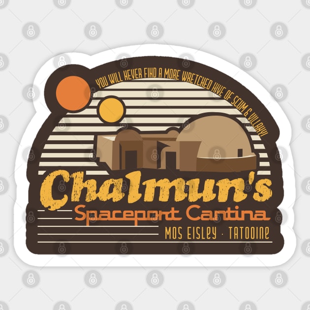 Chalmun's Spaceport Cantina Sticker by Nazonian